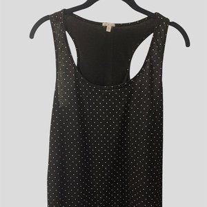 Black Sequin Racerback Top  Size L